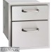 Fire Magic Select Stainless Steel Double Drawer, 15 3/4" x 14 1/2" x 20 1/2" - 33802 Fire Magic Grills Collection