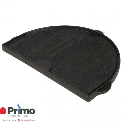 Primo Cast Iron Griddle for Oval XL 400, Flat and Grooved Sides