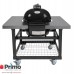 Primo Grills Oval JR 200 & Cart with Basket w/SS Side Shelves Combination PRM774 / PRM320 Primo Grills Collection