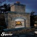 Superior 36" Outdoor Wood-Burning Fireplace White Stacked Refractory Panels - WRE3036WS Outdoor Wood Burning Fireplaces